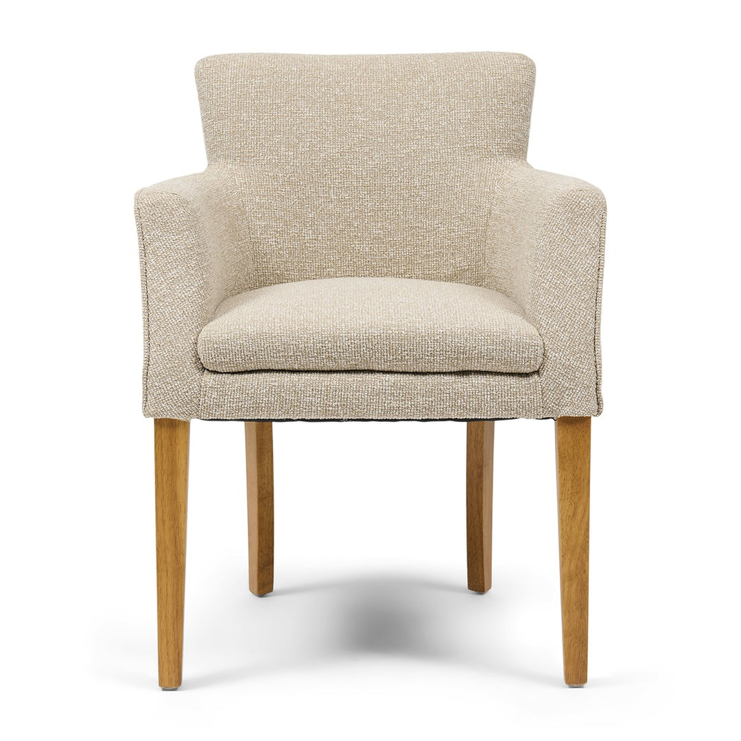 Waverly Dining Armchair; Mountain Weave Dune Sand