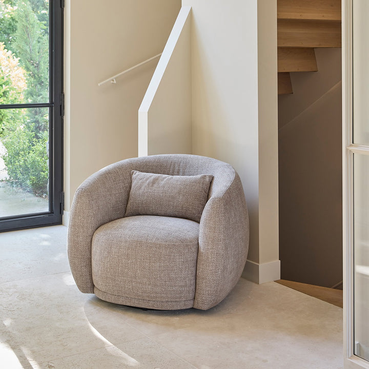 Leonardo Swivel Armchair Bright Taupe