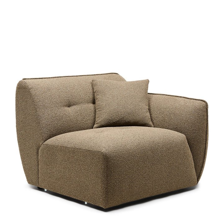 Lugano Corner Arm Right peluche bouclé classic brown