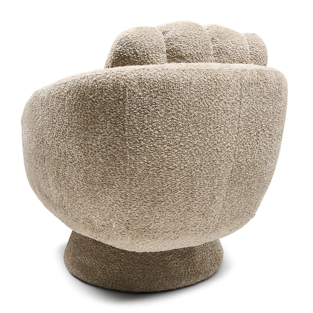 Rivièra Maison Scotia Swivel Armchair Vintage Velvet Classic Cream