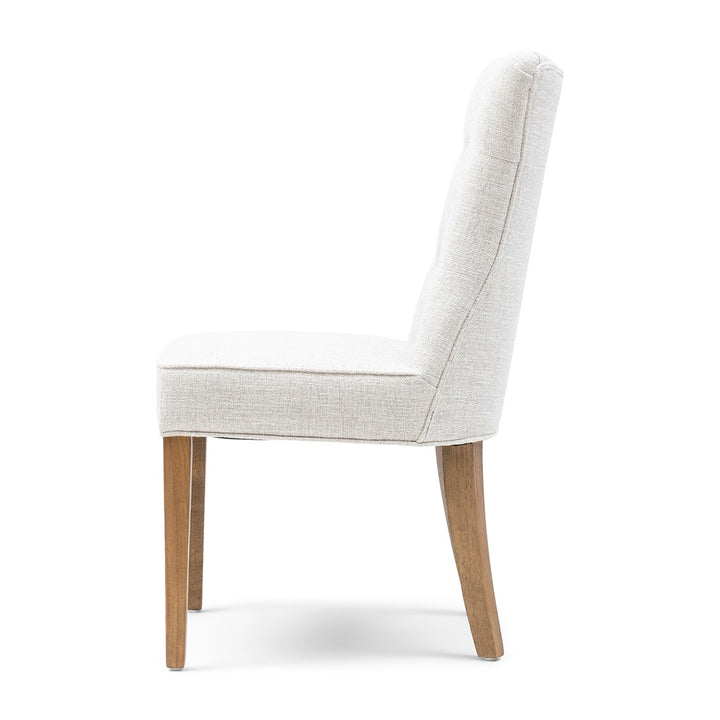 Balmoral Dining Chair; Rich Tweed Antique White