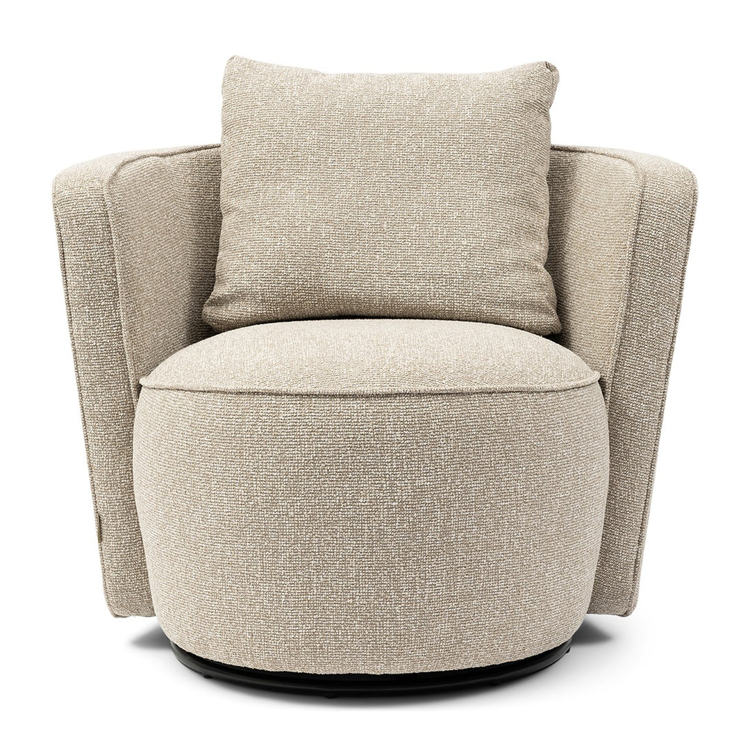 Cipriani Swivel Armchair; Mountain Weave Dune Sand