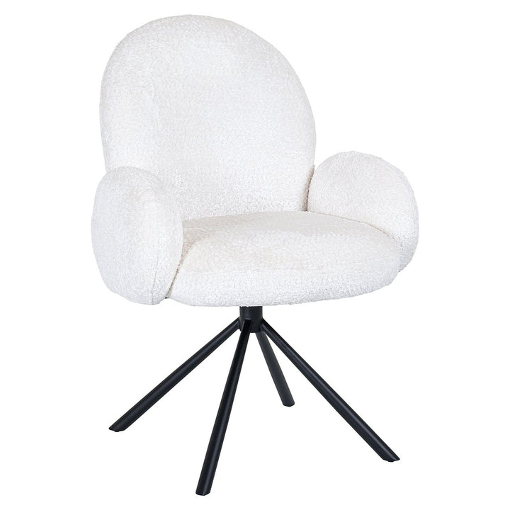 Swivel chair Jolie white sheep (Sheep 02 white)