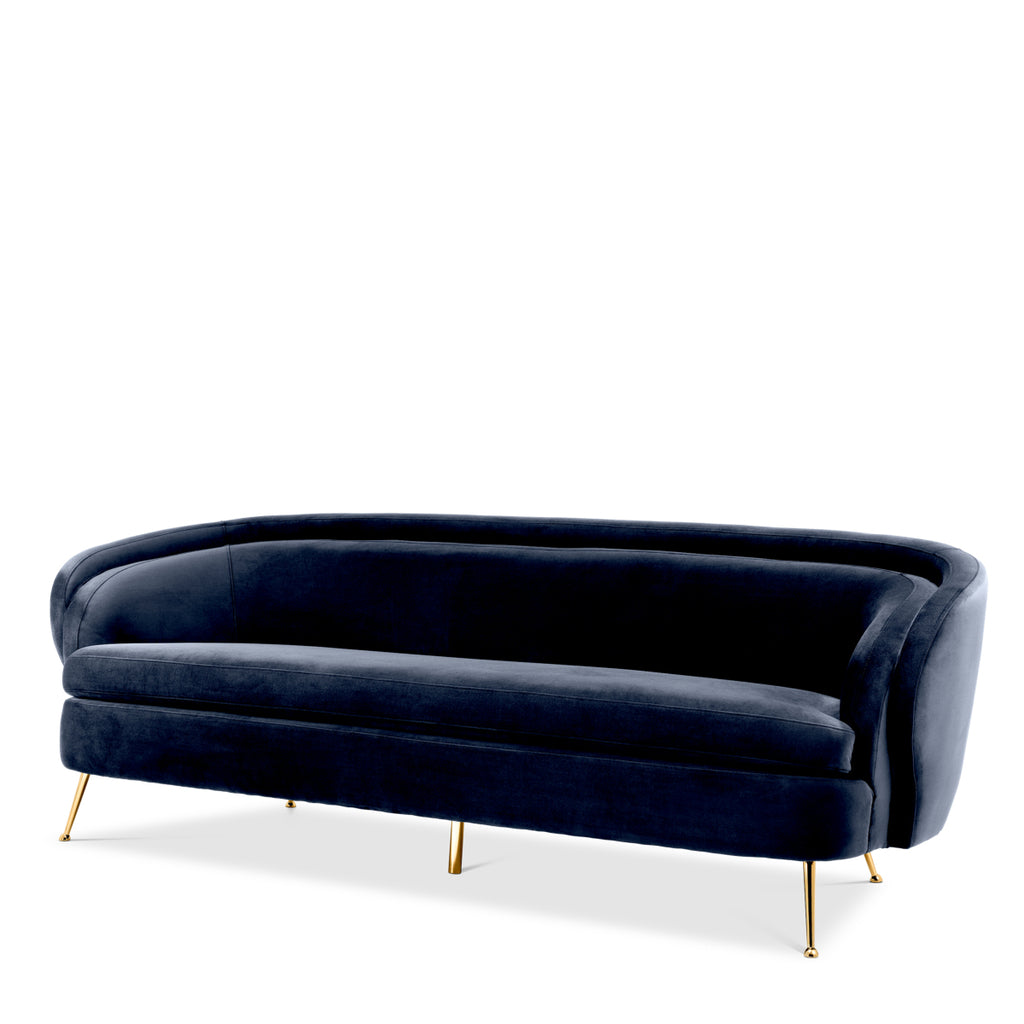 Eichholtz Sofa Orion - Sovona Mitternachtsblauer Samt