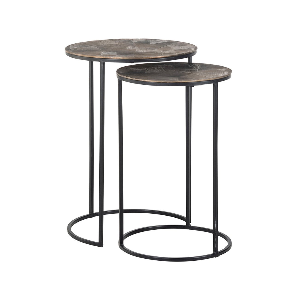 Side table Tulum set van 2 (Geborsteld Goud)