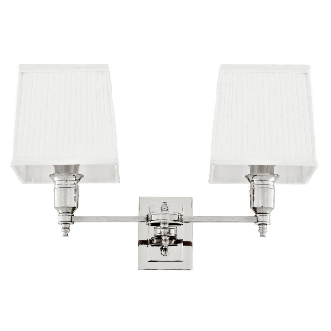 Eichholtz Wandlamp Lexington Double Nikkel Wit – afbeelding 3