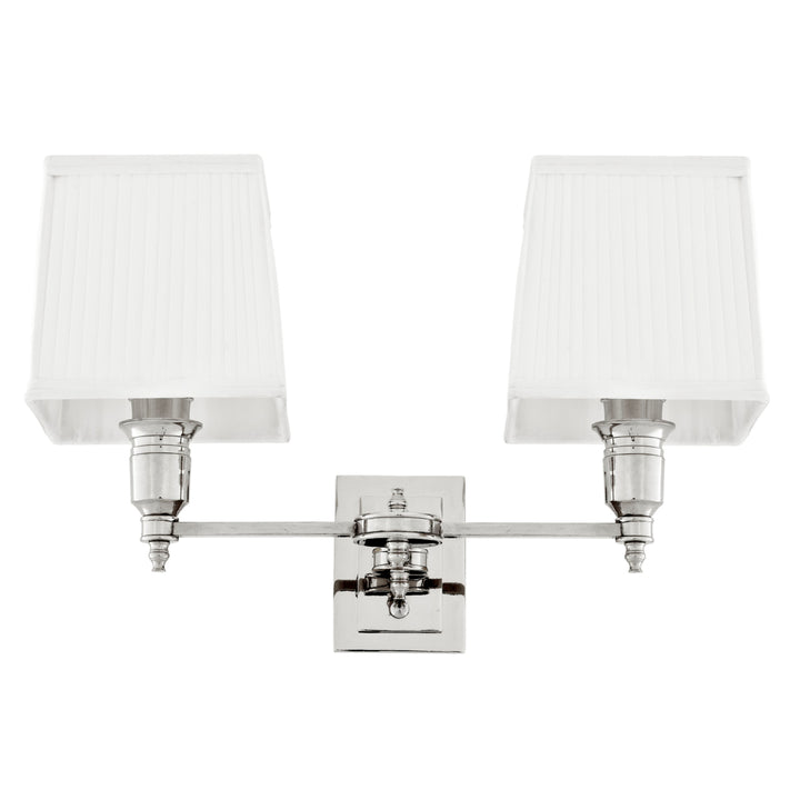 Eichholtz Wandlamp Lexington Double Nikkel Wit – afbeelding 3