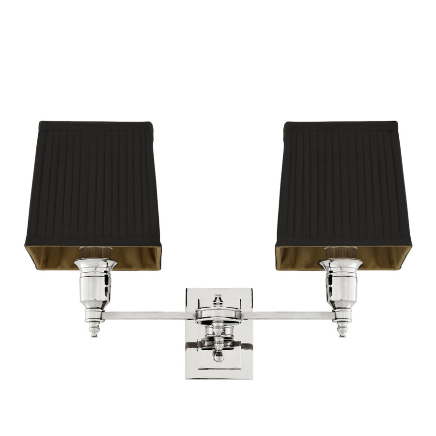 Eichholtz Wandlamp Lexington Double Nikkel Zwart – afbeelding 1