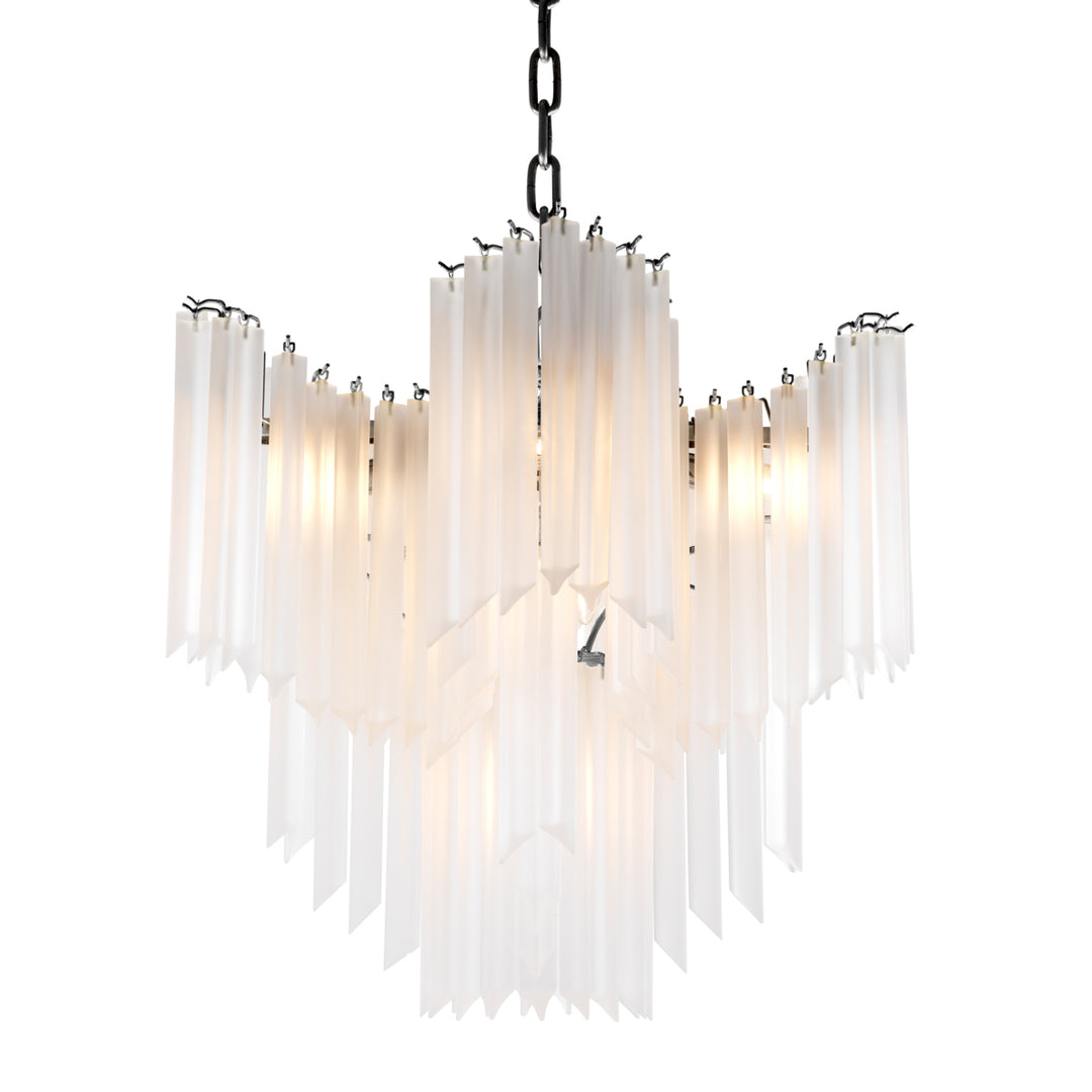 Eichholtz Kroonluchter Pulsar Nickel Frosted Glass