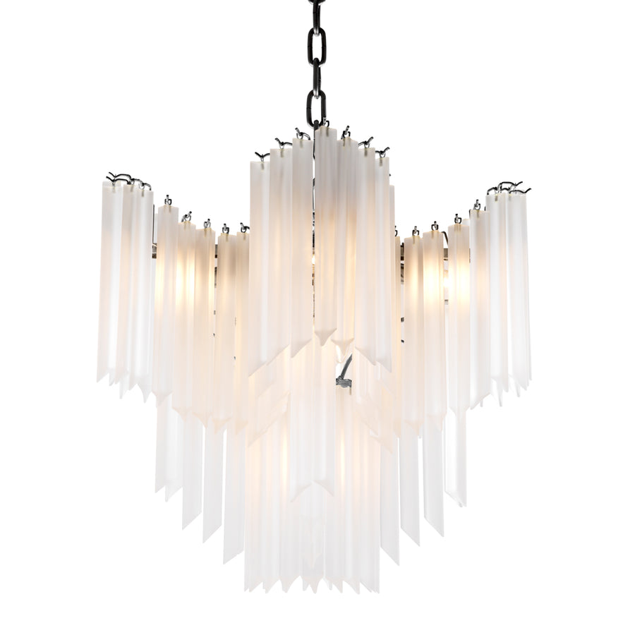 Eichholtz Kroonluchter Pulsar Nickel Frosted Glass