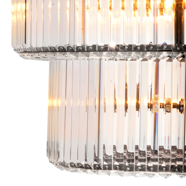 Eichholtz Chandelier Infinity Double Bronze Highlight Crystal Glass