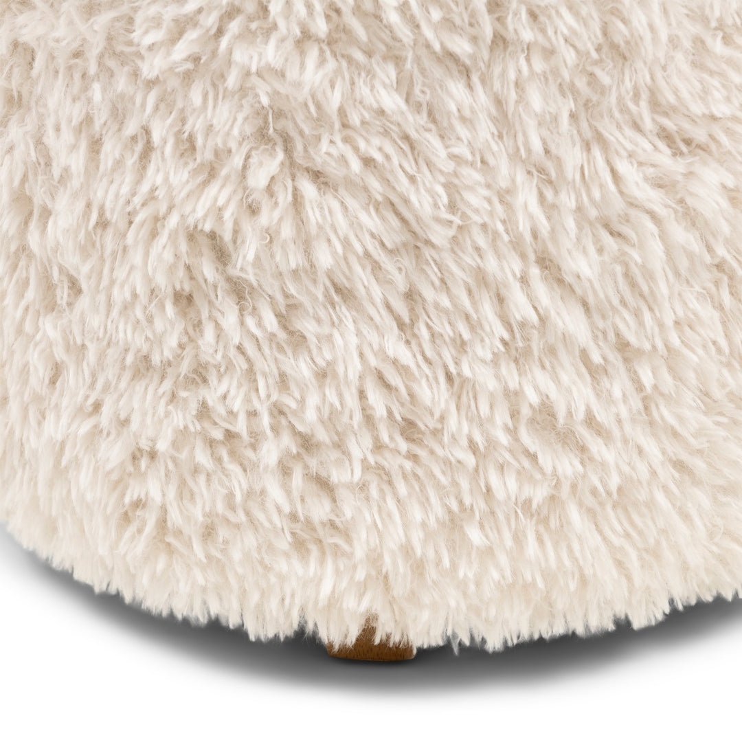 Bowery Footstool White Lion