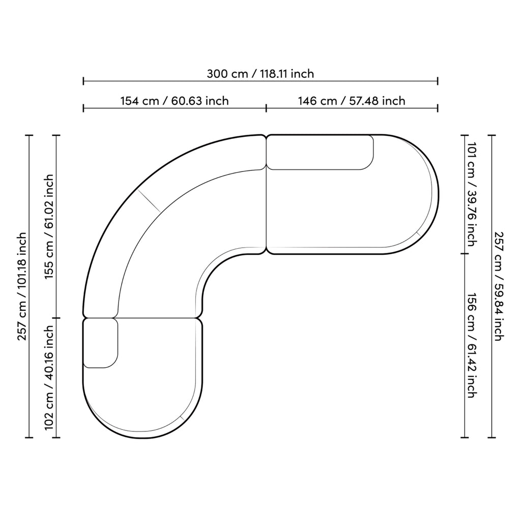 Eichholtz Outdoor Sofa Björn L - Mauritius Light Gray