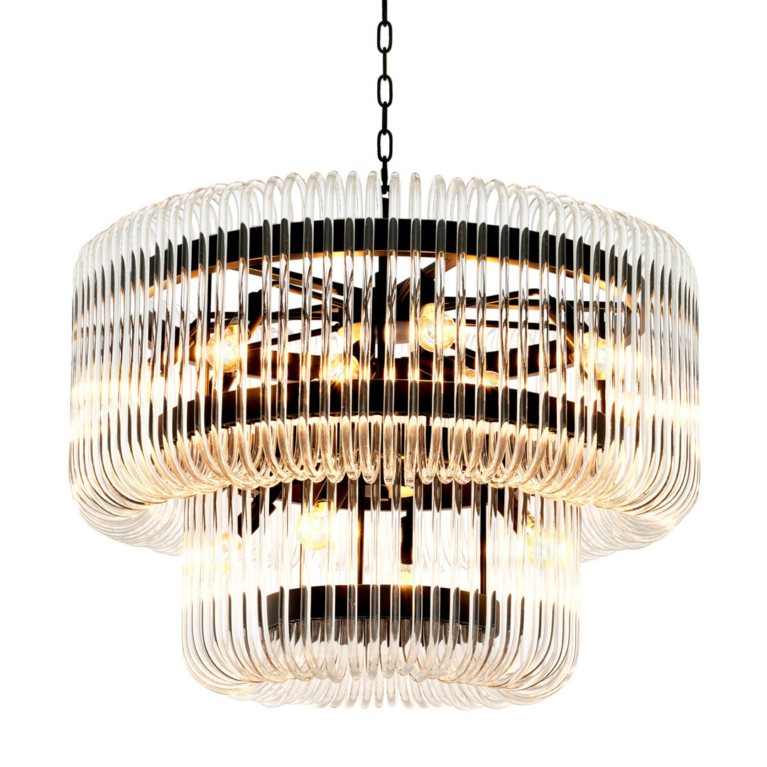 Eichholtz Chandelier Sutton House Bronze Clear Glass