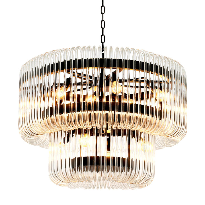 Eichholtz Chandelier Sutton House Bronze Clear Glass