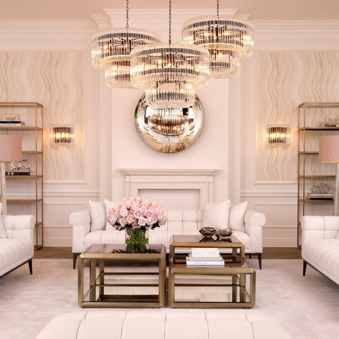 Eichholtz Chandelier Sutton House Bronze Clear Glass