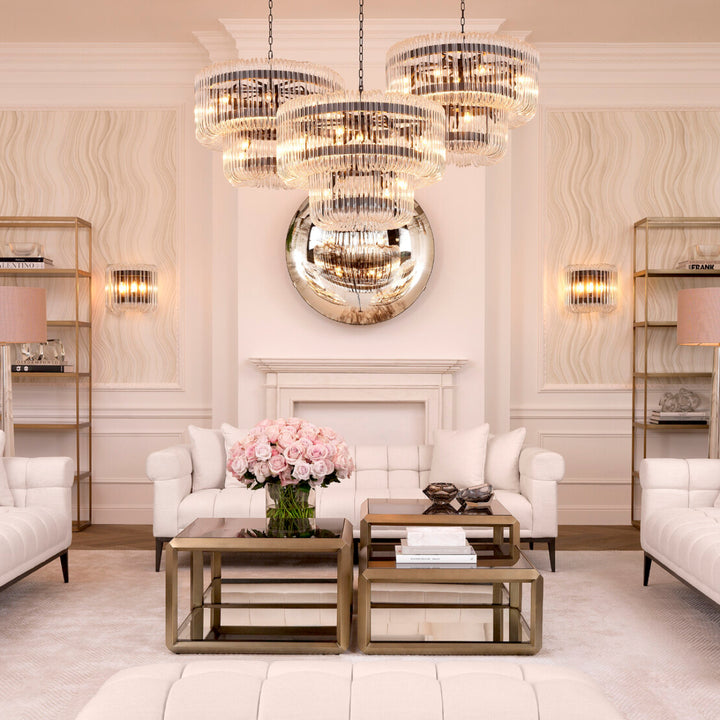 Eichholtz Chandelier Sutton House Bronze Clear Glass