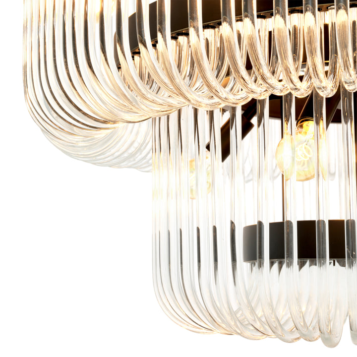 Eichholtz Chandelier Sutton House Bronze Clear Glass