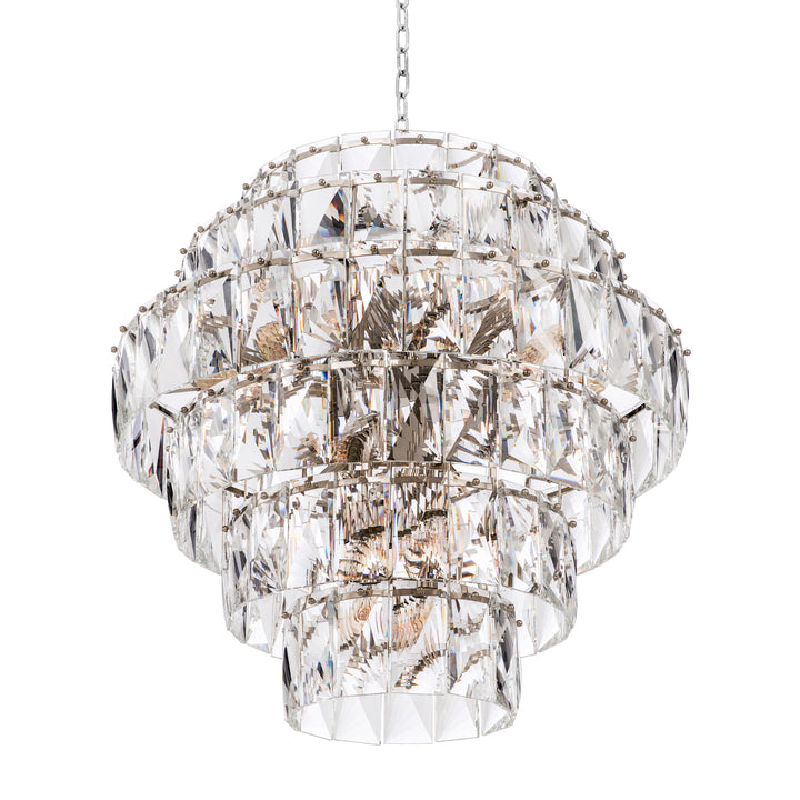 Eichholtz Chandelier Amazone L Nickel Crystal Glass