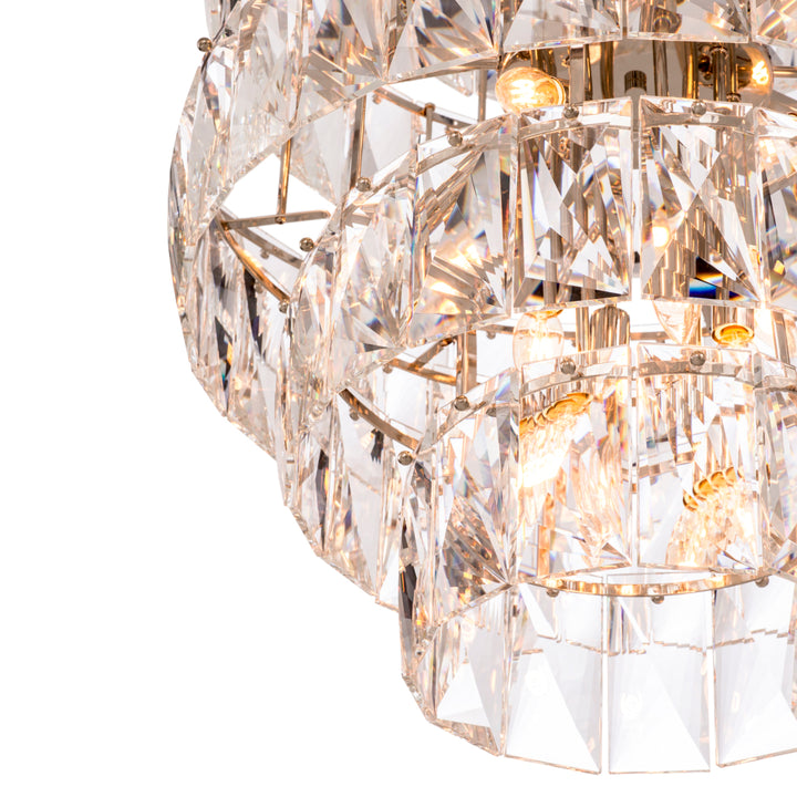 Eichholtz Chandelier Amazone L Nickel Crystal Glass