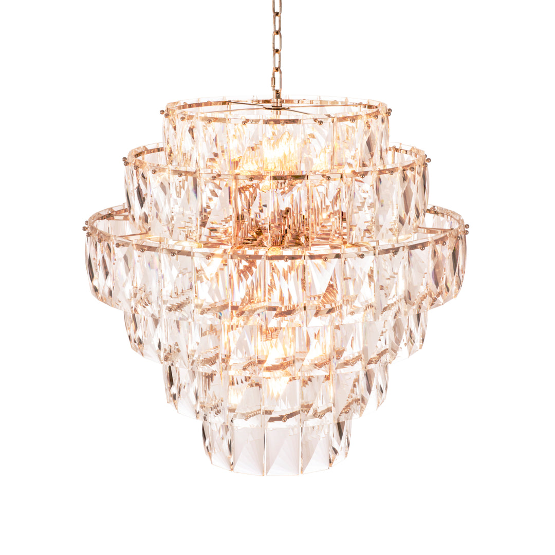 Eichholtz Chandelier Amazone L Nickel Crystal Glass