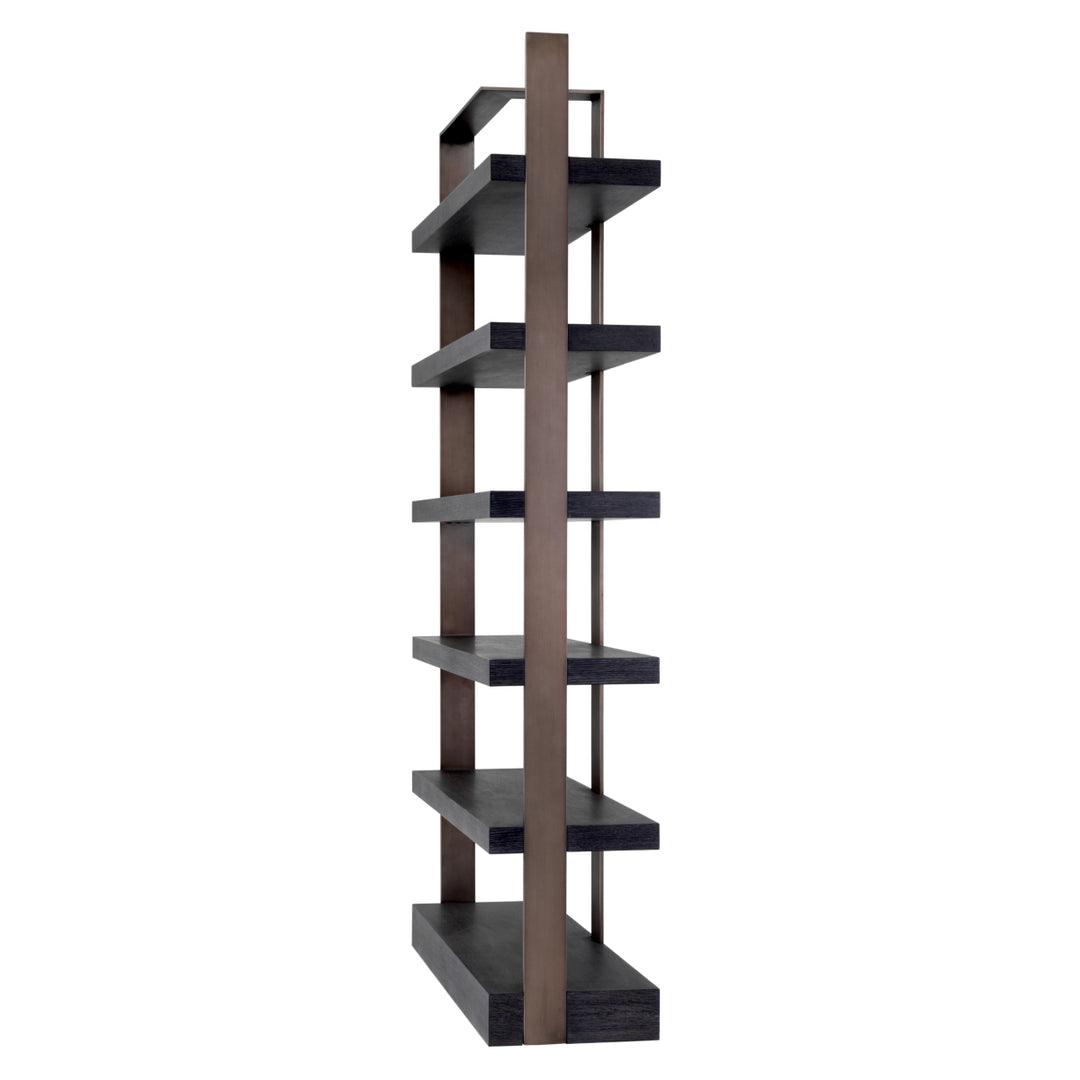 Eichholtz Wandkast Geo Charcoal Grey Oak Medium Bronze