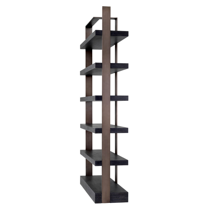 Eichholtz Wandkast Geo Charcoal Grey Oak Medium Bronze