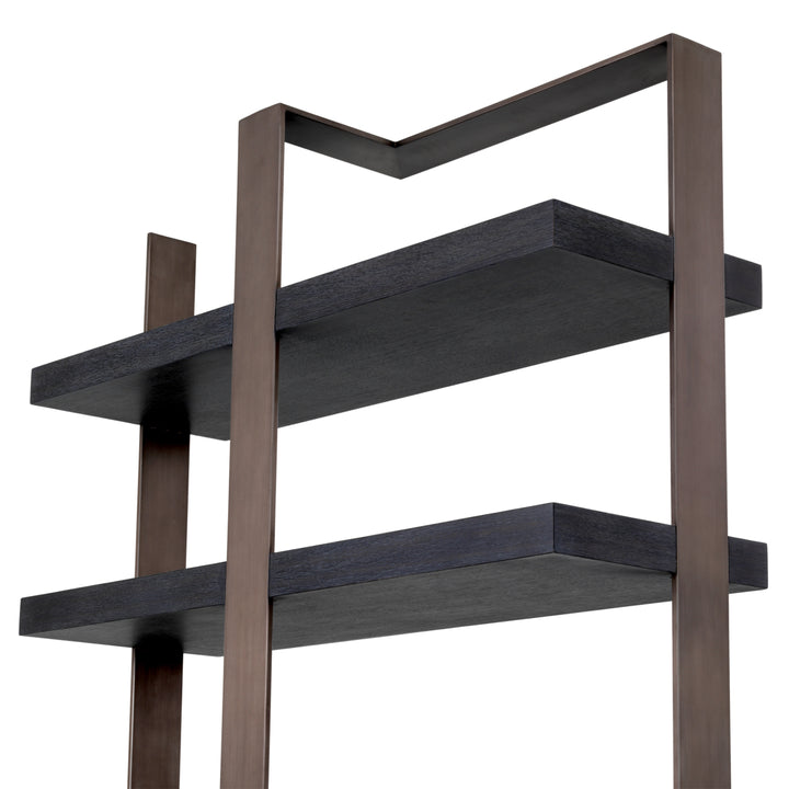 Eichholtz Wandkast Geo Charcoal Grey Oak Medium Bronze