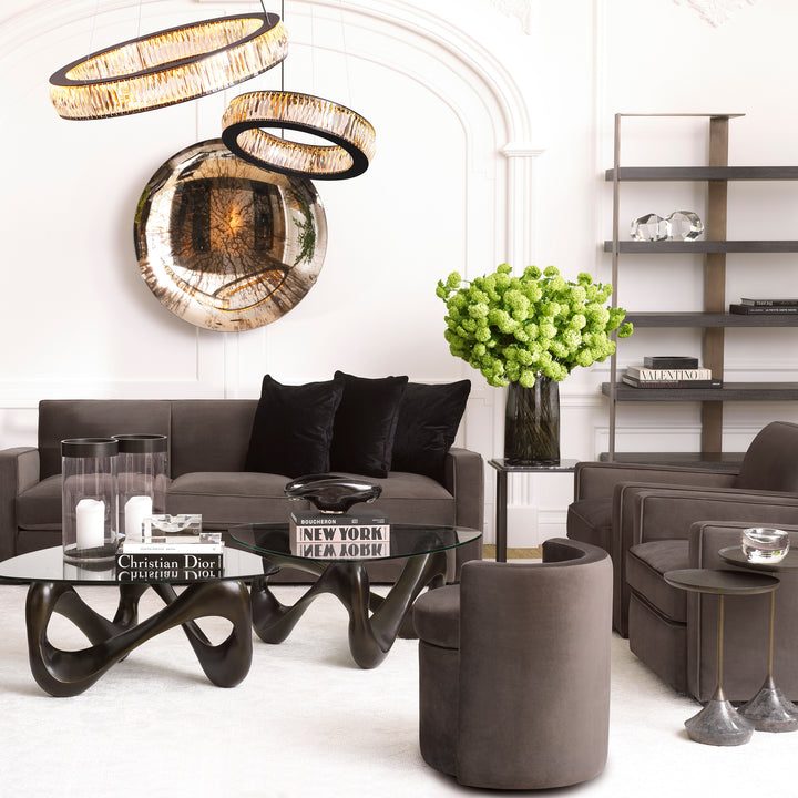 Eichholtz Wandkast Geo Charcoal Grey Oak Medium Bronze