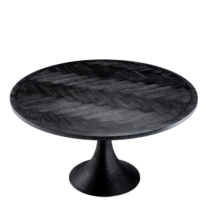 Eichholtz Eettafel Melchior Round Charcoal Oak Bronze