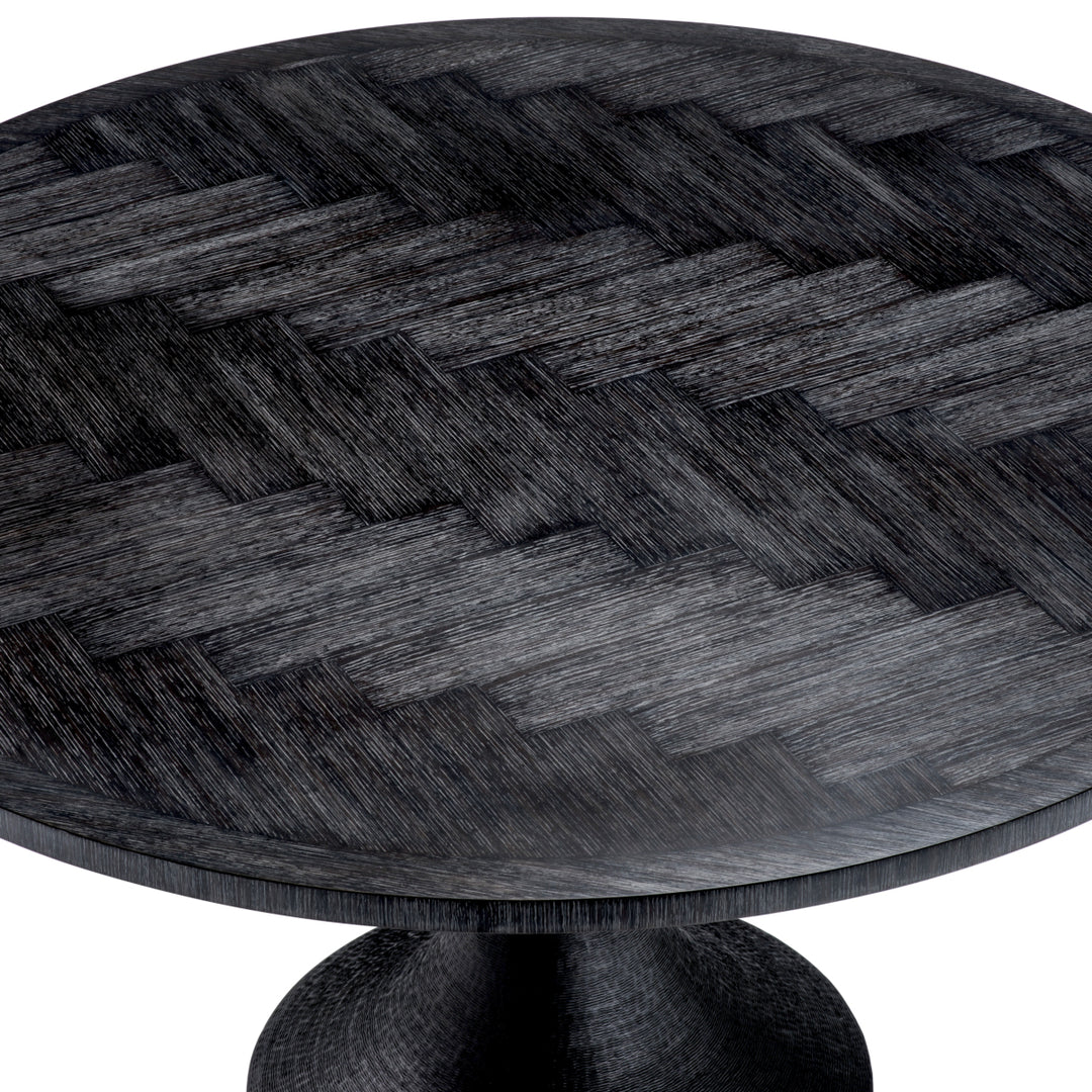 Eichholtz Eettafel Melchior Round Charcoal Oak Bronze