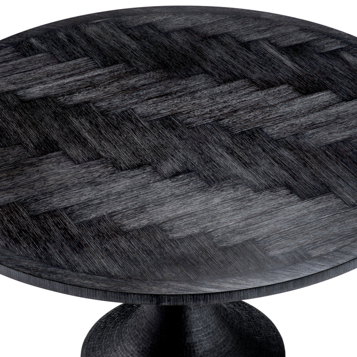 Eichholtz Eettafel Melchior Round Charcoal Oak Bronze