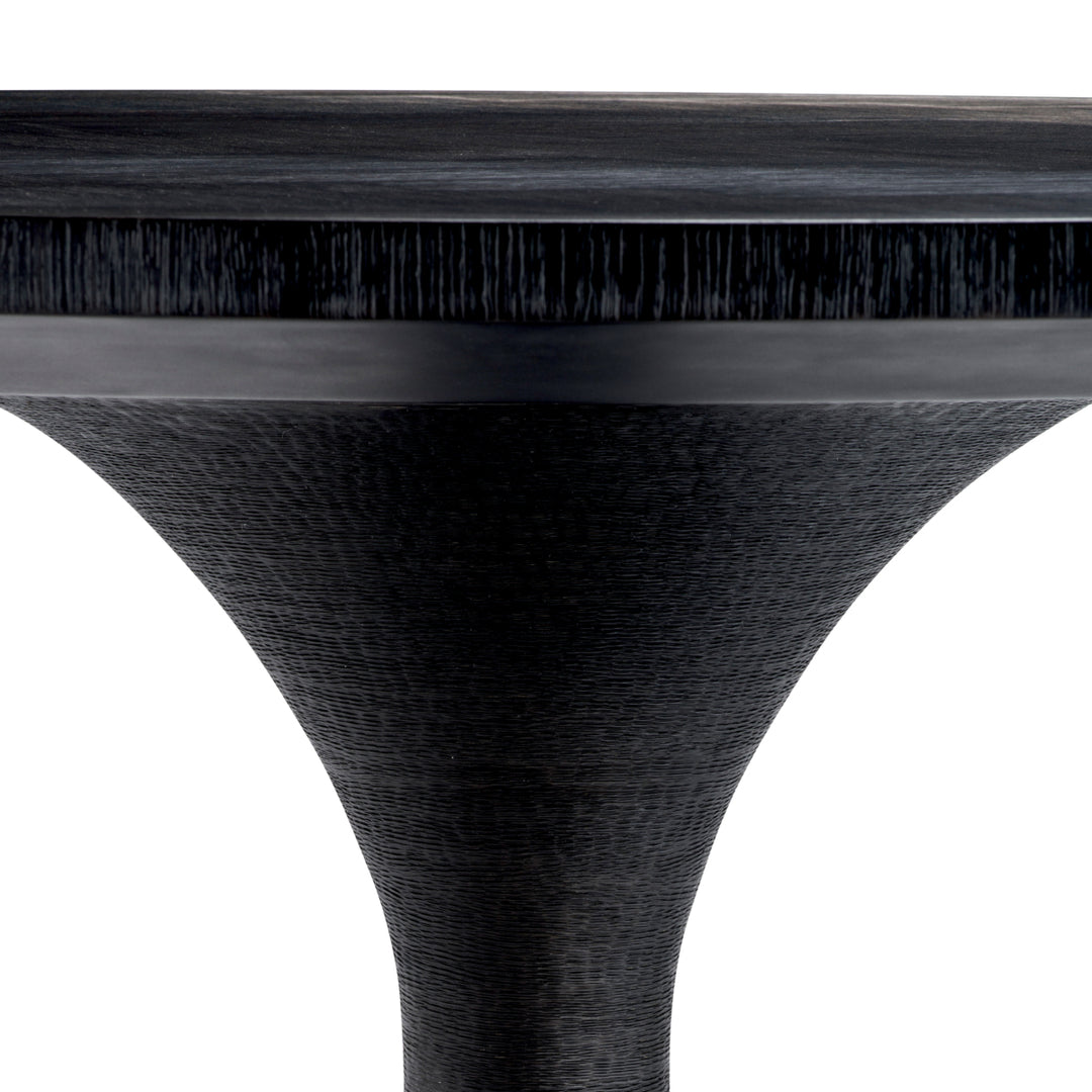 Eichholtz Eettafel Melchior Round Charcoal Oak Bronze