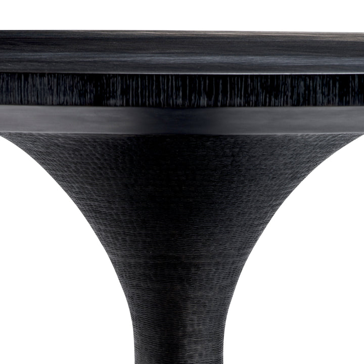 Eichholtz Eettafel Melchior Round Charcoal Oak Bronze