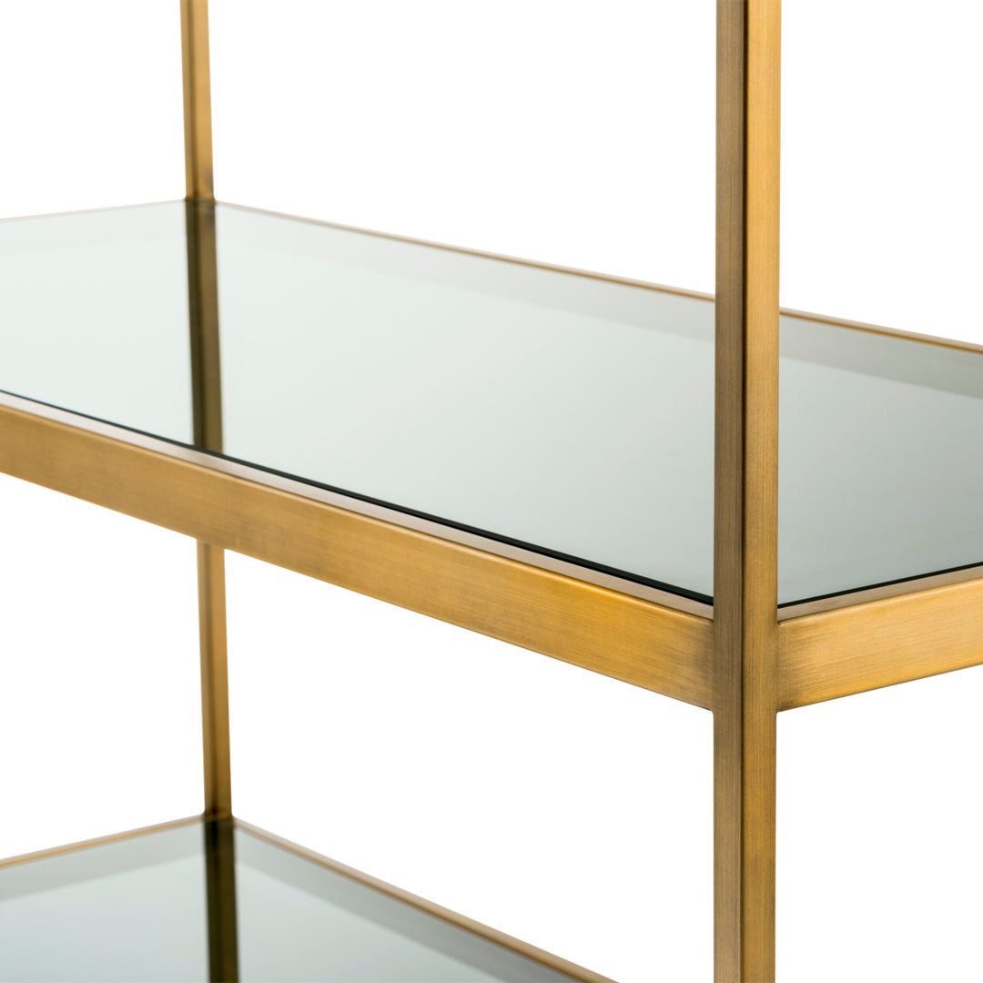 Eichholtz Wandkast Omega Brushed Brass Smoke Glass