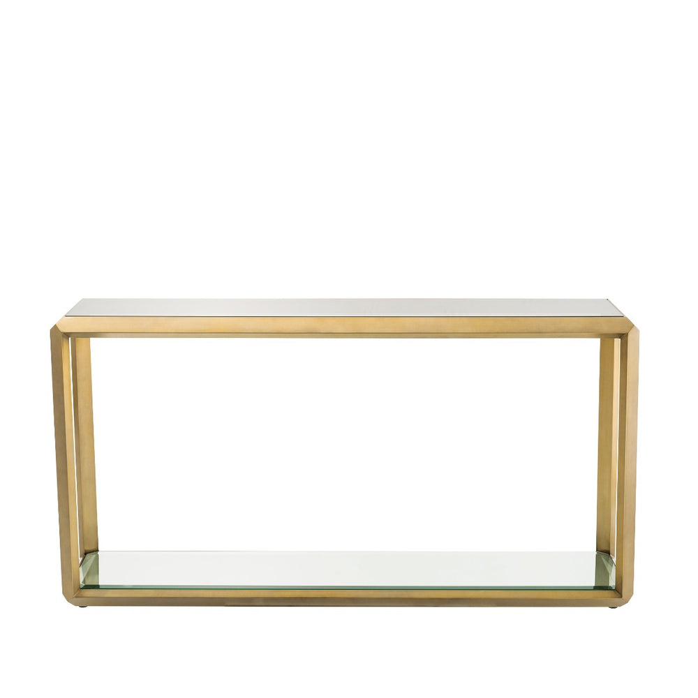 Eichholtz Consoletafel Callum Brushed Brass Smoke Mirror Glass