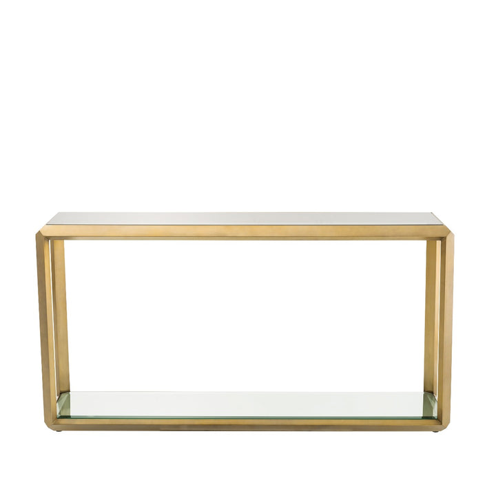 Eichholtz Consoletafel Callum Brushed Brass Smoke Mirror Glass