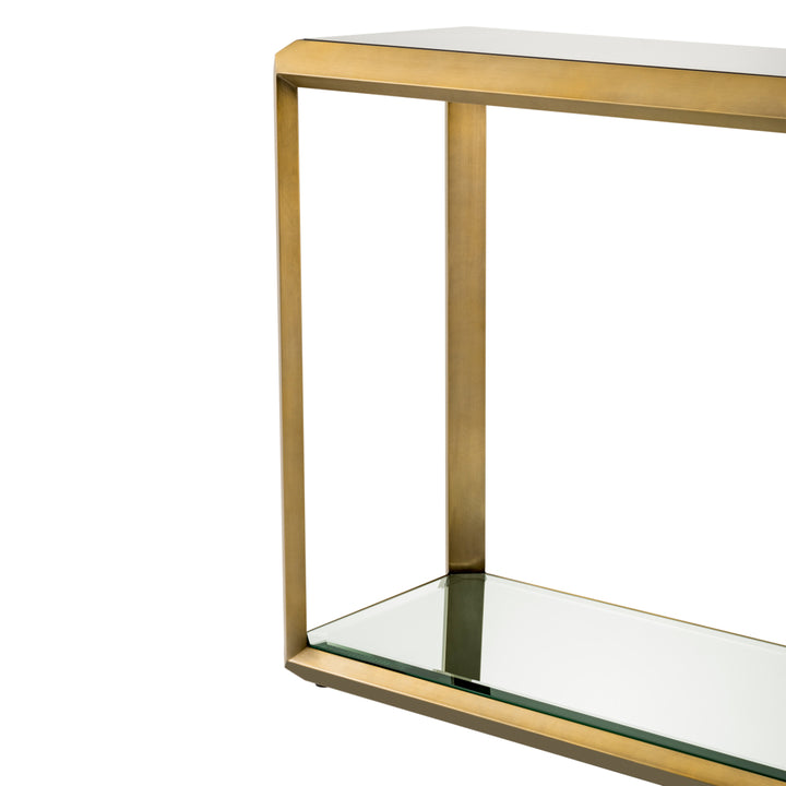 Eichholtz Consoletafel Callum Brushed Brass Smoke Mirror Glass