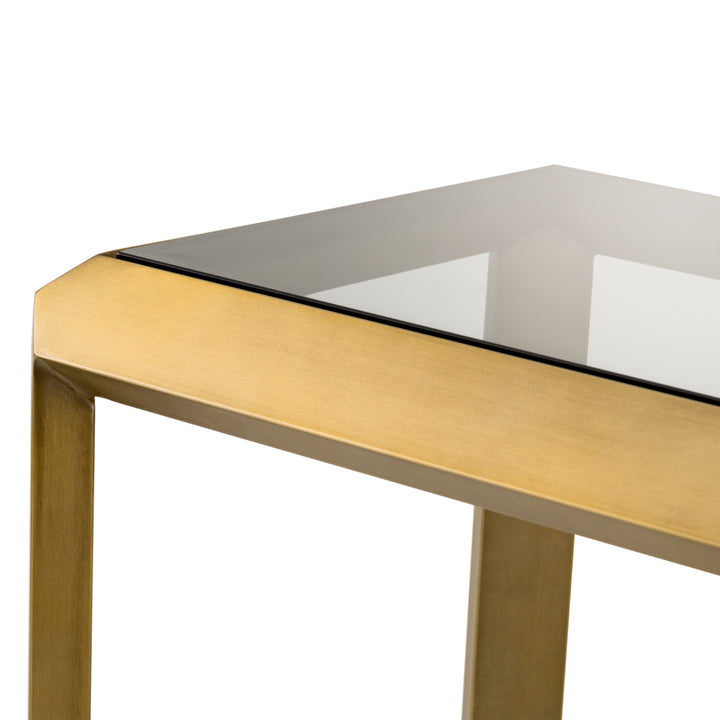 Eichholtz Consoletafel Callum Brushed Brass Smoke Mirror Glass