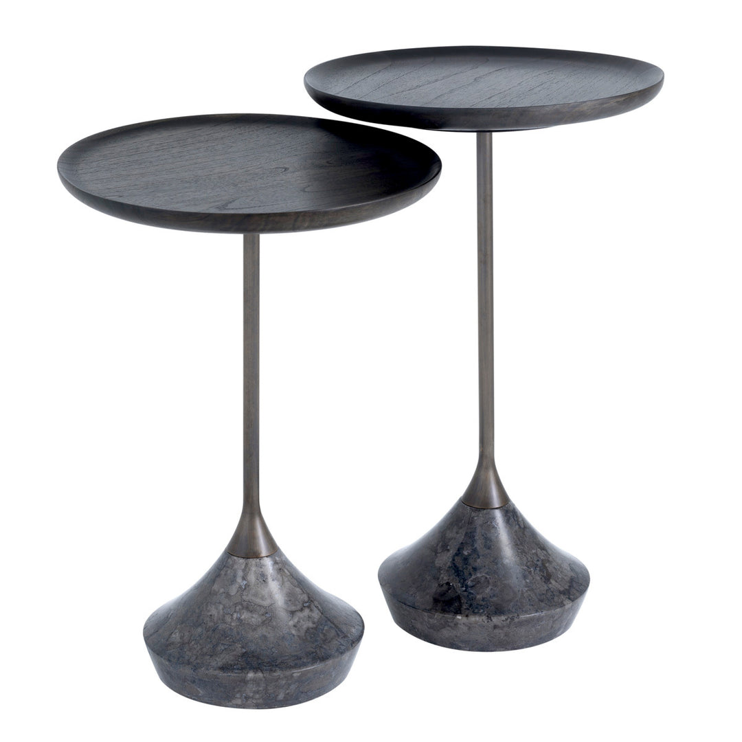Eichholtz Bijzettafel Puglia Set van 2 Grey Marble Mocha