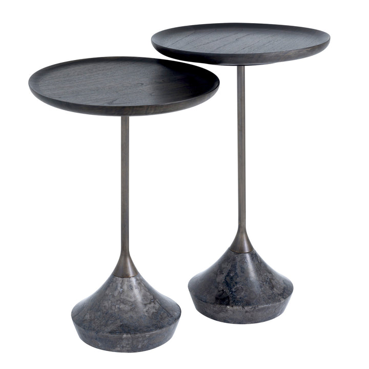 Eichholtz Bijzettafel Puglia Set van 2 Grey Marble Mocha