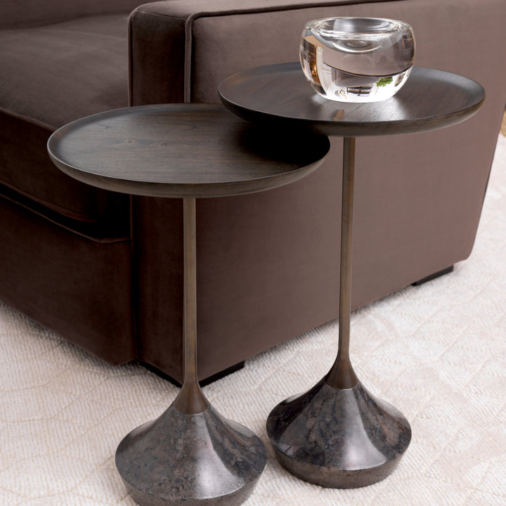 Eichholtz Bijzettafel Puglia Set van 2 Grey Marble Mocha