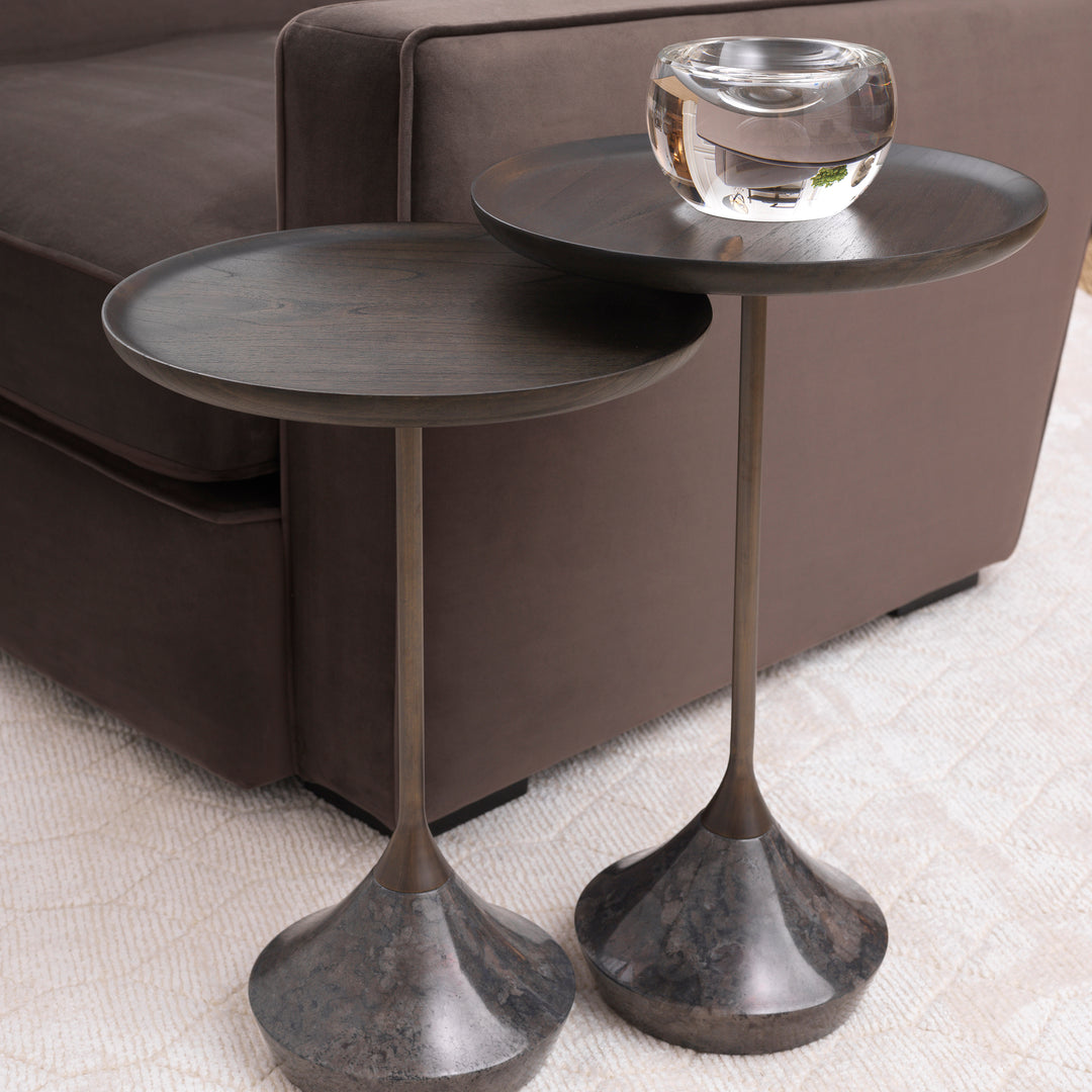 Eichholtz Bijzettafel Puglia Set van 2 Grey Marble Mocha