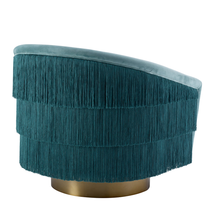 Eichholtz Draaifauteuil Le Vante Savona Blue Velvet