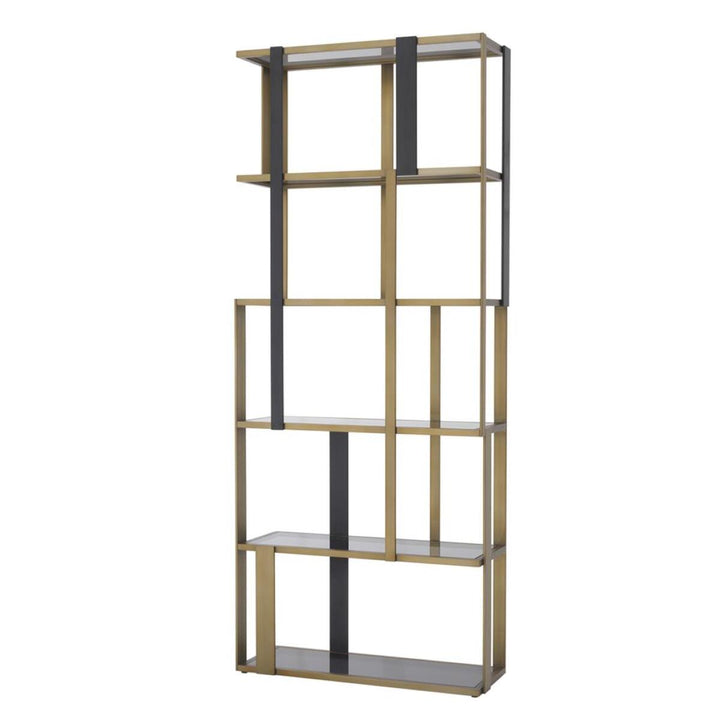 Eichholtz Wandkast Clio Brushed Brass Smoke Glass