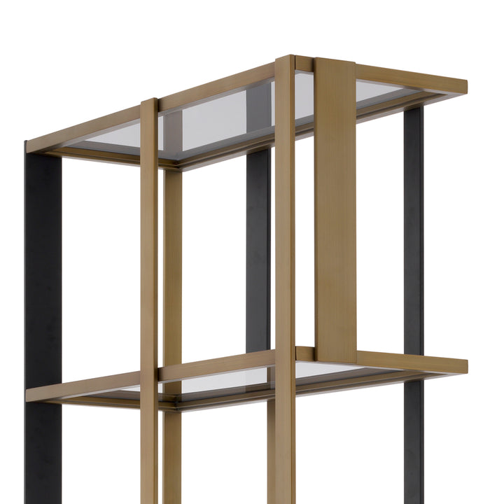 Eichholtz Wandkast Clio Brushed Brass Smoke Glass