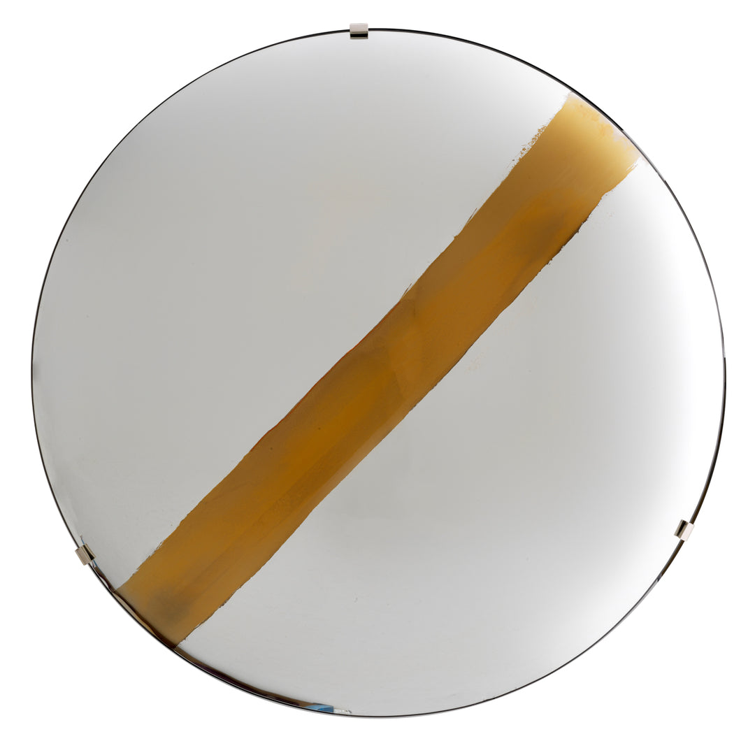 Eichholtz Wandobject Cleveland Convex Mirror Glass Gold Stripe