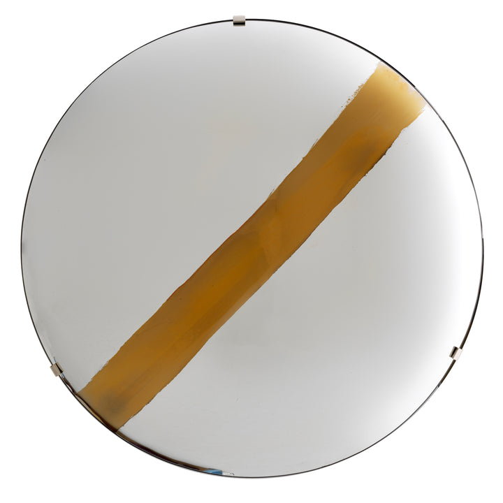 Eichholtz Wandobject Cleveland Convex Mirror Glass Gold Stripe