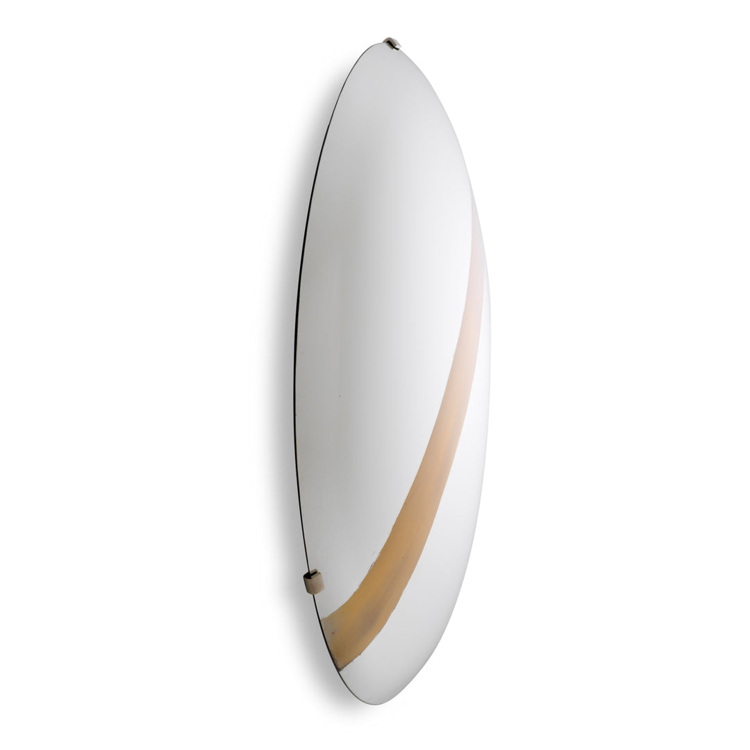 Eichholtz Wandobject Cleveland Convex Mirror Glass Gold Stripe