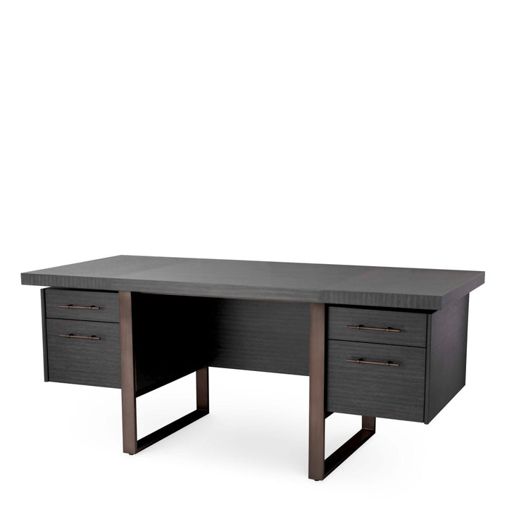 Eichholtz Bureau Canova Charcoal Grey Oak Medium Bronze